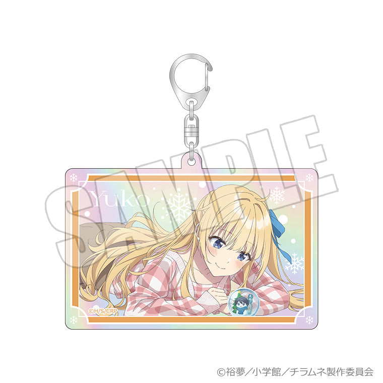 オーロラアクリルキーホルダー<恋するスノードーム 夕湖>