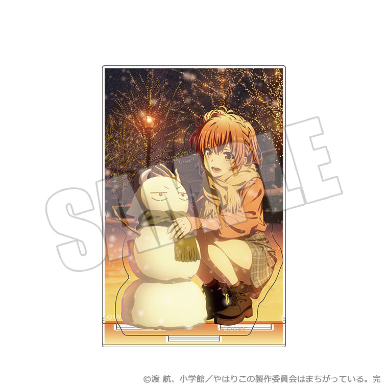 背景付きアクリルスタンド<雪明り、キミと一緒 結衣>