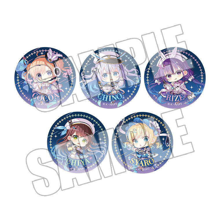 ブラインドちびキャラ缶バッジ<銀河特急 ラビットハウス>