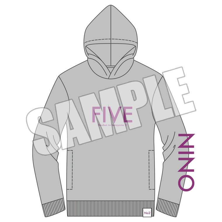 FIVEパーカーGRAY<ニ乃> キャラハンガー付き