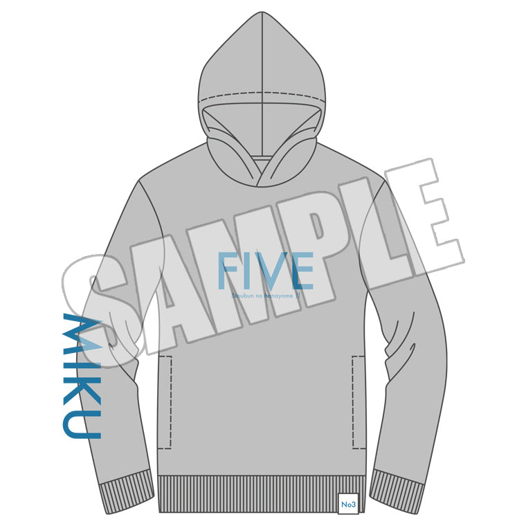 FIVEパーカーGRAY<三玖> キャラハンガー付き