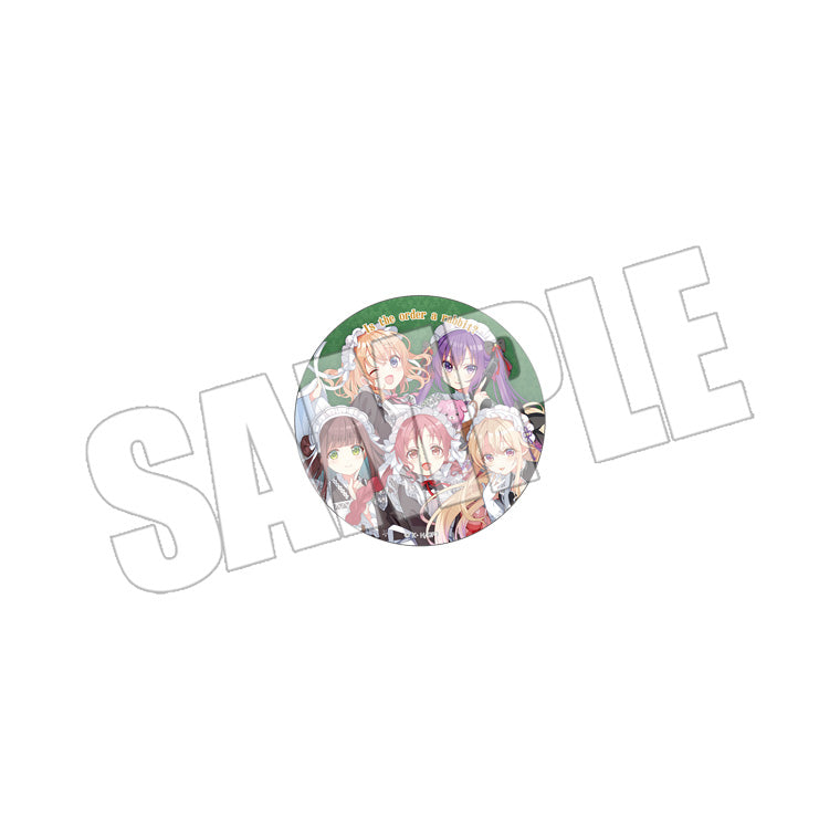 缶バッジ付きキャンディ＜Maid by Rabbits ココア＆リゼ＆千夜＆メグ＆エル＞メロン味