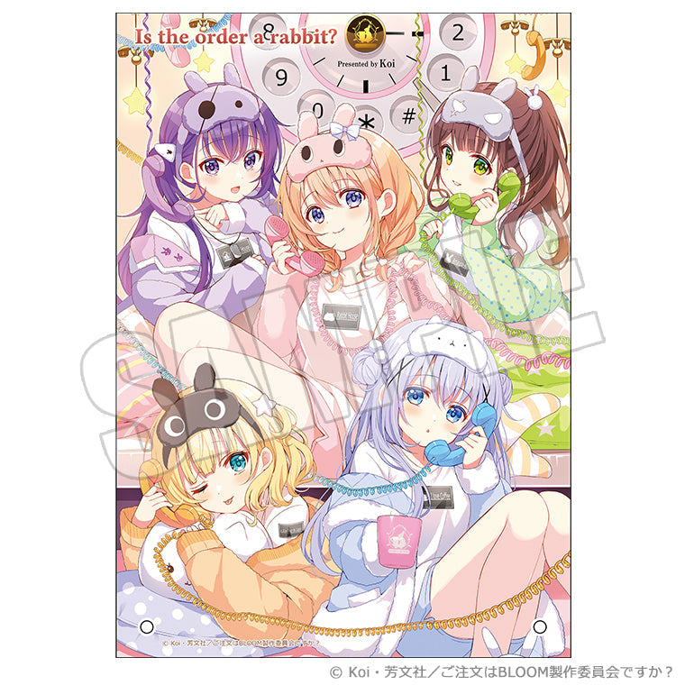 アクリルプレート＜もしもし♪タイム ココア＆チノ＆リゼ＆千夜＆シャロ＞