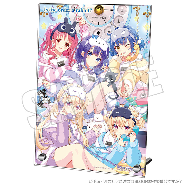 アクリルプレート＜もしもし♪タイム マヤ＆メグ＆フユ＆エル＆ナツメ＞