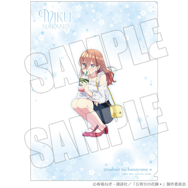 クリアファイル＜花めく彼女と春のひと口 三玖＞