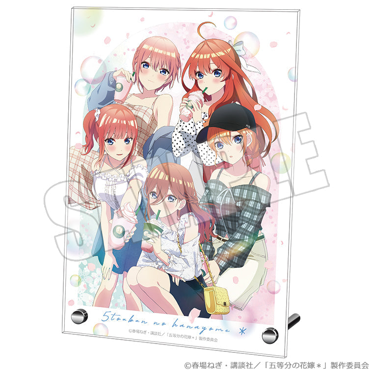 アクリルプレート＜花めく彼女と春のひと口＞