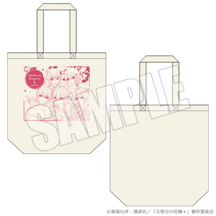 トートバッグ＜花めく彼女と春のひと口＞