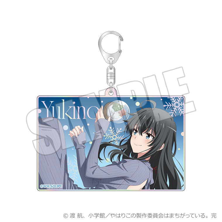 オーロラアクリルキーホルダー＜雪の中にキミを閉じて 雪乃＞