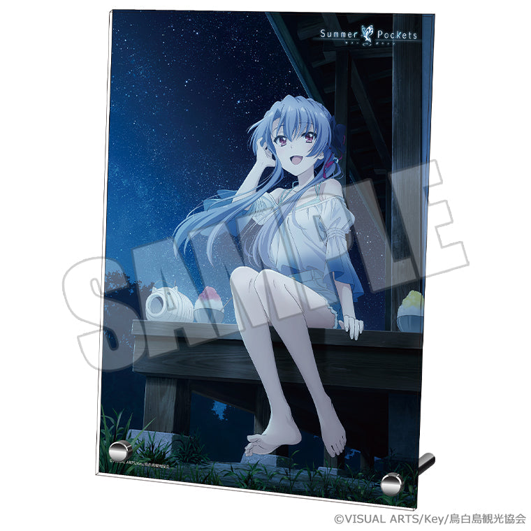 A4アクリルプレート＜夏灯り、君と過ごす夜 蒼＞