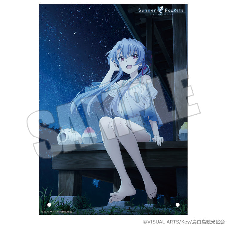 A4アクリルプレート＜夏灯り、君と過ごす夜 蒼＞