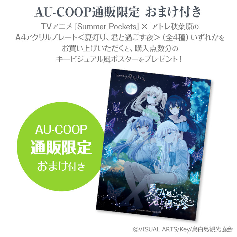 A4アクリルプレート＜夏灯り、君と過ごす夜 蒼＞